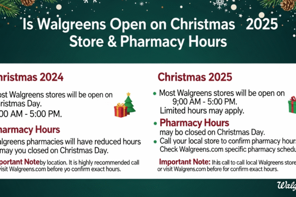 is walgreens open on christmas