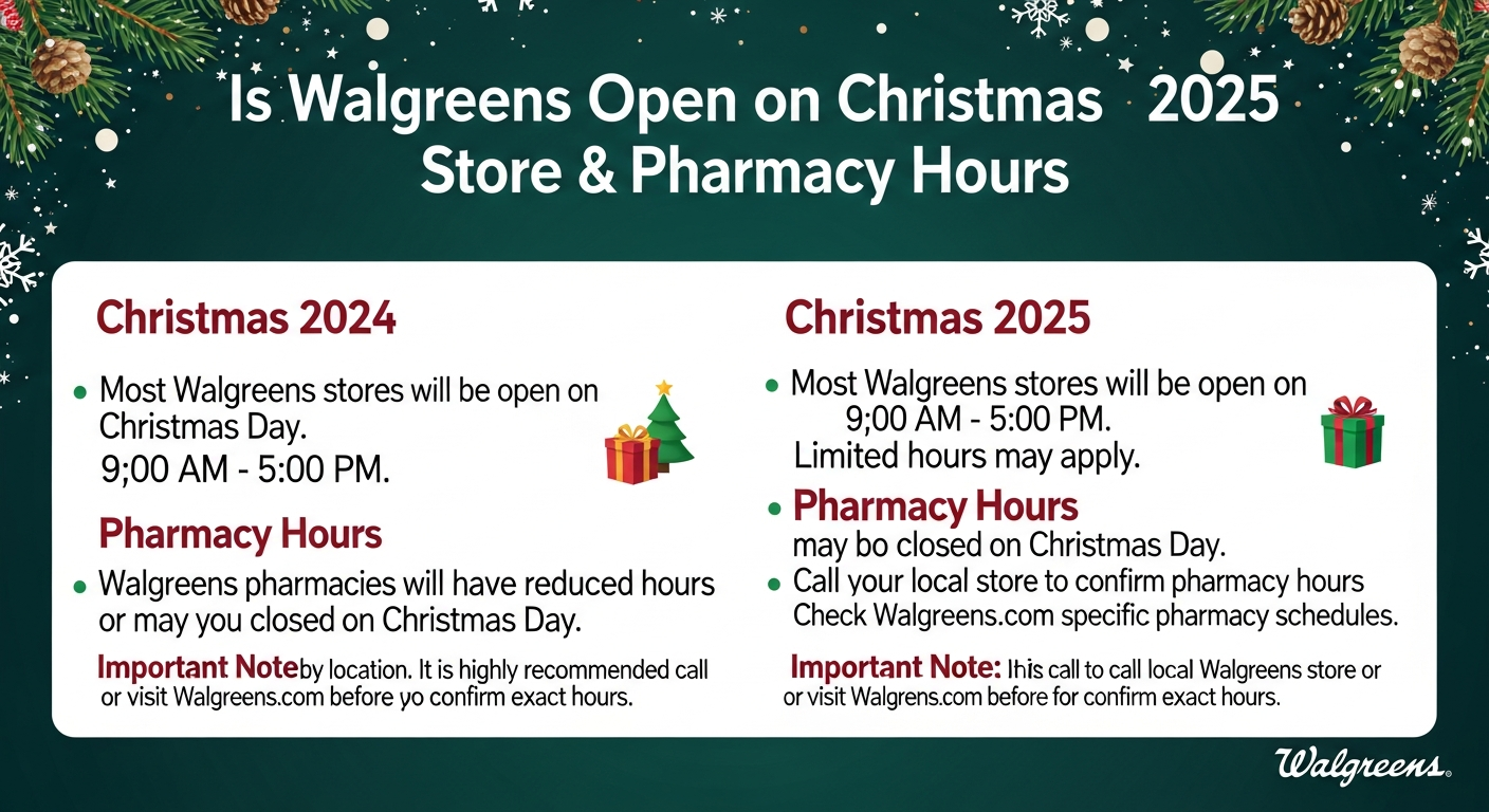 is walgreens open on christmas