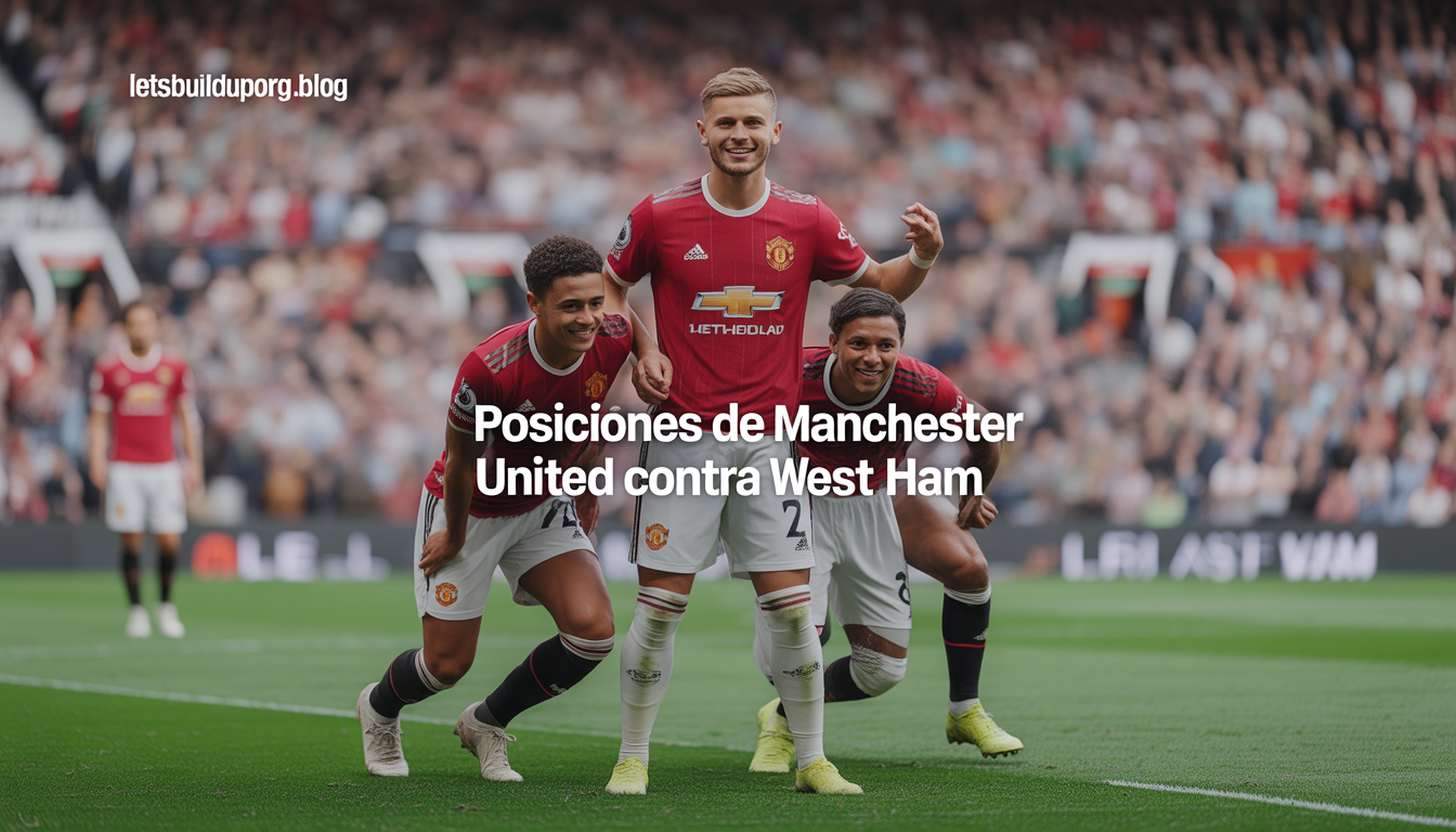 posiciones de manchester united contra west ham